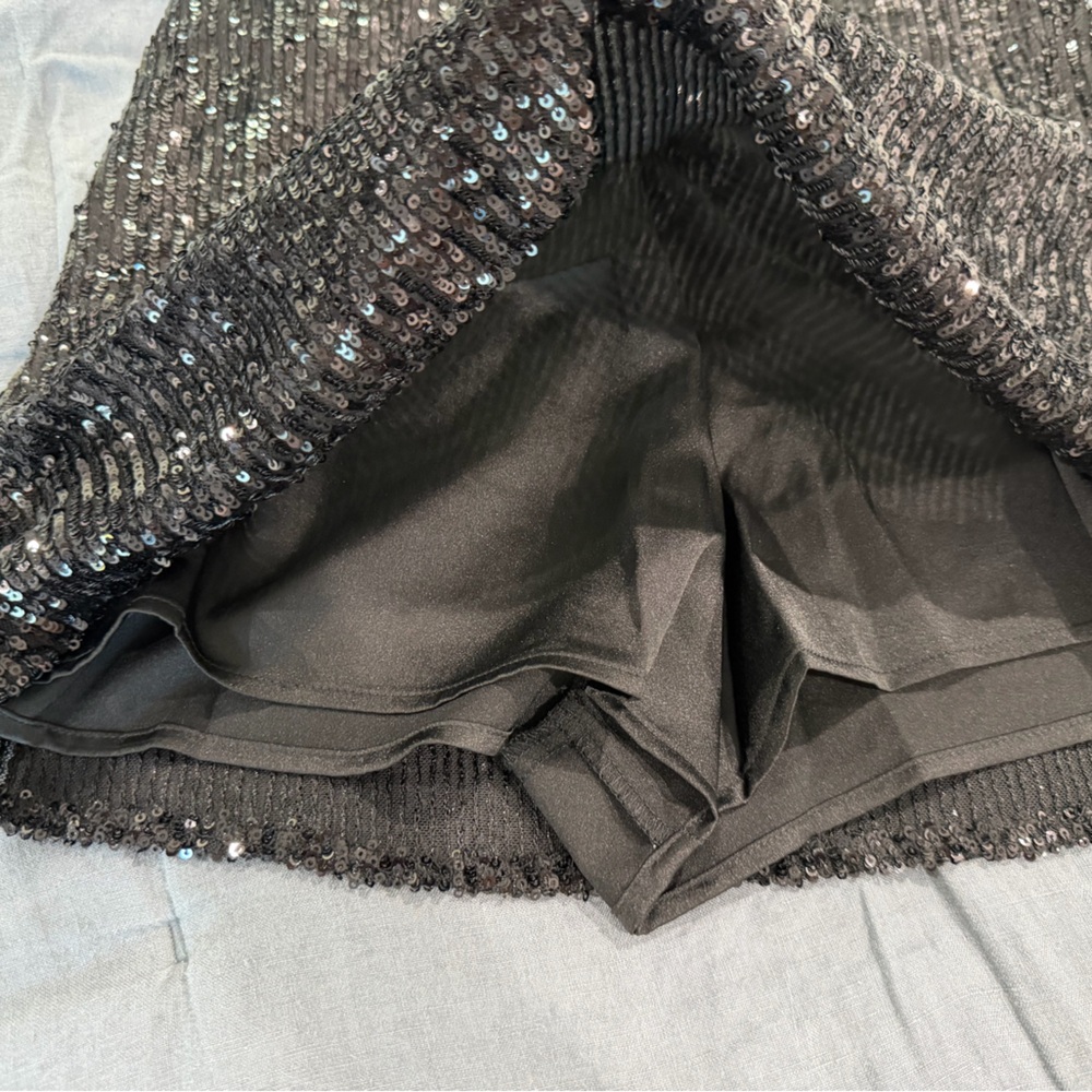 Show Me Your MuMu Black Sequin Skort - Picture 2 of 4